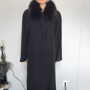 #610 Wool/fox fur coat